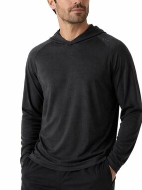 lululemon athletica Men’s Black Lightweight Hooded Long-Sleeve Top
